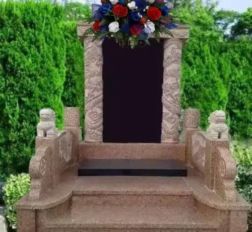 Product: Jucgghk Vivid and Realistic Floral Art Beautiful Patriotic, Memorial Cemetery Saddle Arrangement,Cemetery Flowers,Gravesite Flowers for Headstone Arrangement
