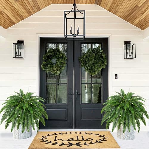 Product: Dkaltm Artificial Boston Fern Bush- Set of 2 Large Artificial Ferns for Outdoors, 45Inch Large Faux Ferns, Suitable for Office & Living Room Decor, 55Branches for Each Bouquet