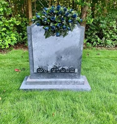 Product: Jucgghk Vivid and Realistic Floral Art Beautiful Roses Single Headstone Cemetery Saddle, 22-24” Cemetery Flower Arrangement for Grave Tombstone Decorations