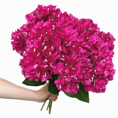 Product: Artificial Bougainvillea Bush Silk Flowers Bouquet for Home Garden Wedding Decor Bougainvillea Flower Shrubs (Violet - Pack of 12)