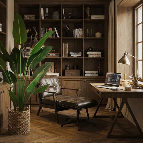 Silky Flower Store Artificial Bird of Paradise Plant, Faux Tropical Tree Indoor Outdoor Décor, 5.9ft 4 4 Product: Worth Garden Artificial Bird of Paradise Plant 5.9ft, Tall Faux Tropical Tree for Home and Office Décor, Lifelike Greenery for Indoor and Outdoor Use