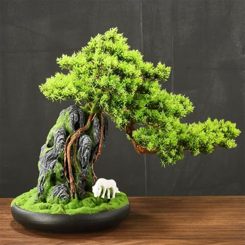 Product: MOOWI Artificial Bonsai Tree Artificial Bonsai Tree with Ceramic Round Pot Fake Plant Ornaments for Living Room Entrance TV Cabinet Artificial Trees Plants