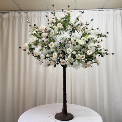 Product: Simulated Peony Tree, Indoor Artificial Tree Decoration Landscaping Large Floor-Standing Flower Art Hotel Shopping Mall Props Ornaments 2.5M