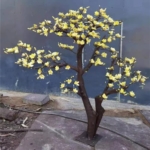 Product: Simulated Magnolia Flowers, Large Artificial Trees and Plants Hotel Interior Living Room Floor-to-Ceiling Window Decoration Floral Customization 7M