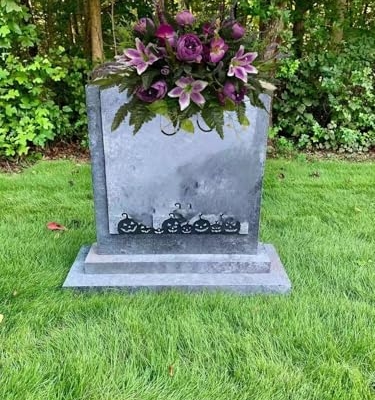 Product: Jucgghk Vivid and Realistic Floral Art Purple Spring Cemetery Flowers，Grave Site Flower，Headstone Flower，Flower for Cemetery