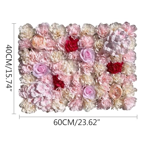 Silky Flower Store Artificial Flower Wall Panels, Silk Floral Backdrop, DIY Wedding Decor, 40x60cm 4 4 Product: Flower Wall Panels 20PCs Flower Wall Panel 40x60cm Artificial Floral Backdrop Silk Fabric Panels DIY Decoration