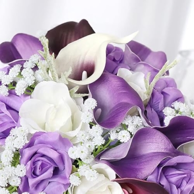 Product: Great Flowers 13" Purple Calla Lily Wedding Bouquet, Artificial Bridal Bouquet for Bride