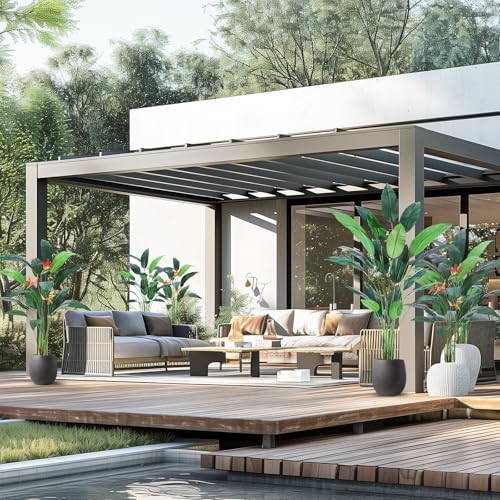 Product: Artificial Bird of Paradise Plant 7FT(84in) Fake Palm Tree for Indoor Outdoor Modern Decor Faux Tree for Home Office Perfect Housewarming Gift with 17 Trunks Faux Leaves & 3 Flowers 2 Pack