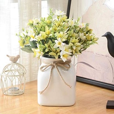 Product: Artificial and Dried Flower 10pcs Artificial Narcissus Lily Leaf Branch for Plants Wall Wedding Home Party Bridal Bouquet Decoration Accessory (Green)