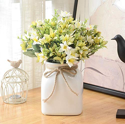 Product: Artificial and Dried Flower 10pcs Artificial Narcissus Lily Leaf Branch for Plants Wall Wedding Home Party Bridal Bouquet Decoration Accessory (Green)