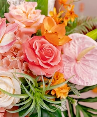 Product: TINGE TIME 7 Inch Artificial Flowers Wedding Bouquets for Bridesmaid, Set of 4, Tropical Bride Tossing Bouquet for Summer Wedding Ceremony Bridal Shower Rehearsal Dinner Vintage Party