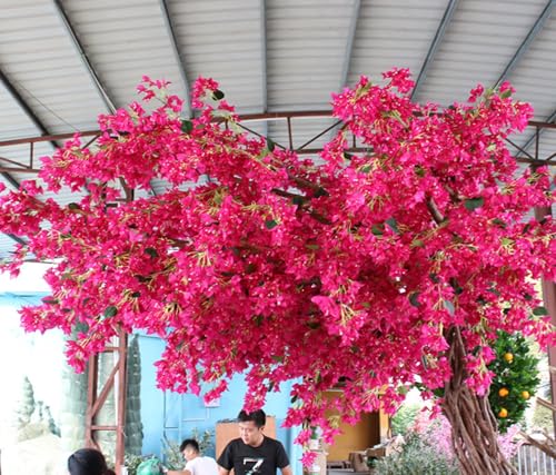 Product: Artificial Bougainvillea Tree, Faux Tree Realistic Bougainvillea Plant with Flowers/Leaves for Home Office Garden Farmhouse Christmas Holiday Decor(2x1.8m/78x72in)