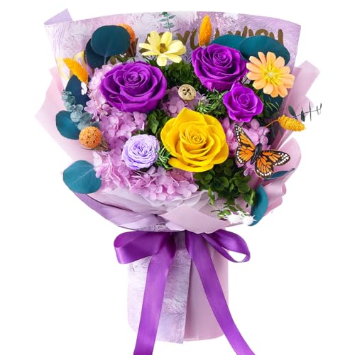 Product: Beaulasting Roses Flowers for Delivery Prime Forever Flowers Preserved Roses Bouquets Purple Flower Birthday Gifts for Women Valentine's Day Mothers Day Graduation