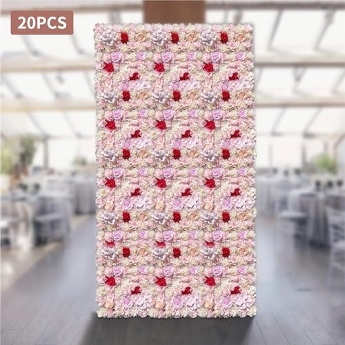 Silky Flower Store Artificial Flower Wall Panels, Silk Floral Backdrop, DIY Wedding Decor, 40x60cm 3 3 Product: Flower Wall Panels 20PCs Flower Wall Panel 40x60cm Artificial Floral Backdrop Silk Fabric Panels DIY Decoration