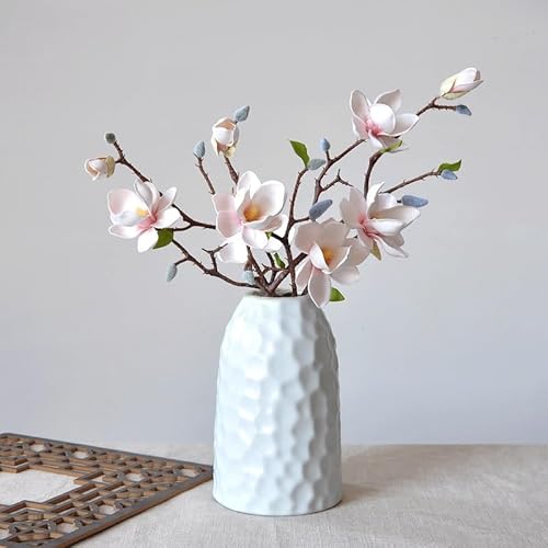 Product: DUYHBAWRS Simulated Household Soft Decoration Withbranches of Magnolia Flower Decoration, Living Room Photography(Black)