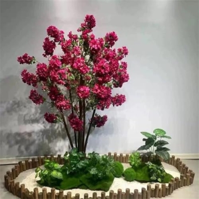 Product: Simulated Peony Tree, Indoor Artificial Tree Decoration Landscaping Large Floor-Standing Flower Art Hotel Shopping Mall Props Ornaments 2M
