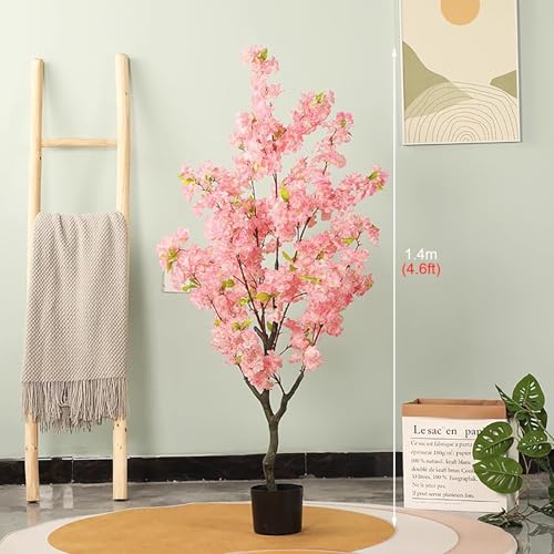 Product: Cherry Blossom Tree 4/5/ 6 ft Cherry Blossom Artifical Tree, Decorative Faux Plant Handmade Fake Tree for Bedroom, Simulation Silk Trees for Home/Room Decor(1.4m/4.6ft)