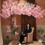 Product: Stunning Realistic Artificial Cherry Blossom Tree - Perfect Indoor/Outdoor Hotel Decoration - Realistic Leaves and Flowers, 1.2ftx1.5m