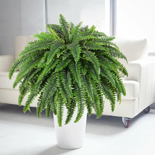 Product: Dkaltm Single Silky Artificial Boston Fern Bush, 49Inch Large Artificial Ferns for Outdoors, Large Faux Ferns Artificial Plants,Suitable for Decorating Office, Living Room Faux Greenery,95Branches