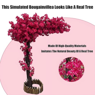 Product: Artificial Bougainvillea Tree for Spring/Summer/Autumn/Winte Decor,Artificial Faux Bougainvillea Tree Plants Uv Realistic, for Outdoor/Indoor,3 * 2.5m