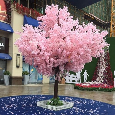 Product: Stunning Realistic Artificial Cherry Blossom Tree - Perfect Indoor/Outdoor Hotel Decoration - Realistic Leaves and Flowers, 1.3m x 3m