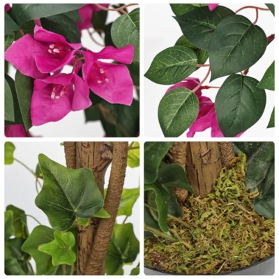 Product: Briful 4.92FT Artificial Bougainvillea Tree in Pot – Faux Silk Bougainvillea Floral Tree Decorative Pink Fake Trees for Home Office Living Room Indoor Outdoor Décor