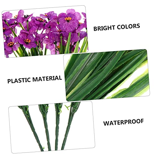 Product: JCYGBMK 1 Set 4pcs Decorative Artificial Flowers Stem Flower Fake African Violets Silk Floral Arrangements Faux Flower Fake Violet Flower Lifelike Flower The, 29.00X15.00X0.60CM, Purple