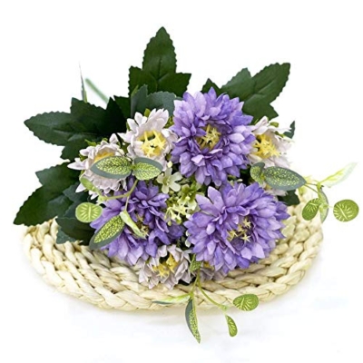 Silky Flower Store Artificial Flower in Pot, Gerbera Silk Flowers, Camellia Daisy, Blauw, 32cm 8 8 Product: ZHOUYANB Artificial Flower in Pot A Bunch of Gerbera Silk Flowers Decoration Camellia Daisy Wedding Home DIY Plant Arrangement (Blauw 1)