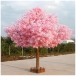 Product: Handmade Light Pink Cherry Tree, with Blossom Branches, with Natural Wood Trunk and Lifelike Flowers for Home Office Party Wedding Decor,001,1.5 * 1.2m/4.9x3.9f