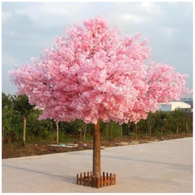 Product: Handmade Light Pink Cherry Tree, with Blossom Branches, with Natural Wood Trunk and Lifelike Flowers for Home Office Party Wedding Decor,001,1.5 * 1.2m/4.9x3.9f