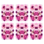 Product: 6-Piece Artificial Flower Wall Panel Set, Flower Wall Backdrop, Realistic DIY Privacy Screen for Indoor Outdoor Wedding Backdrop, Party Decor, Home Garden Decoration, Hot Pink Flower Wall Backdrop