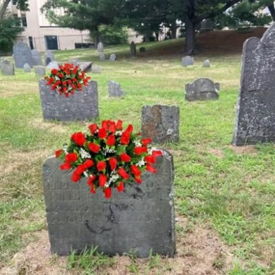 Product: Jucgghk Vivid and Realistic Floral Art 32" Red Rose Grave Flowers,Realistic Vibrant Flowers, Outdoor Grave Decorations for Headstone
