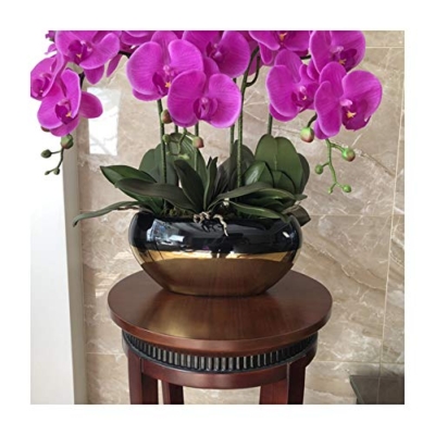Product: Faux Purple Phalaenopsis Orchid, Butterfly Orchids with Ceramic Flower Pot, Beautiful Artificial Flowers Bonsai for Decorating Home/Office/Meeting Room/Parlor Table Centerpiece Office Wedding Party De