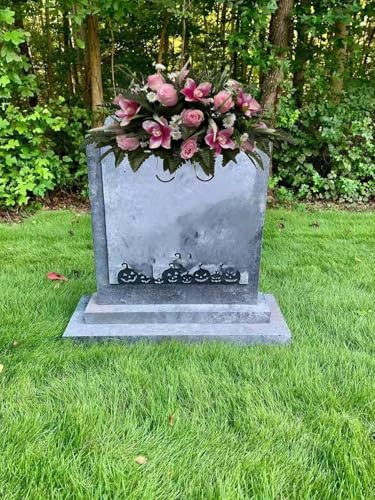 Silky Flower Store Artificial Memorial Flower Saddle, Rose Orchid Cemetery Saddle, Outdoor Headstone Flowers, 32x18x14in 2 2 Product: Jucgghk Vivid and Realistic Floral Art Rose and Orchid Cemetery Saddle,Spring Cemetery Flowers ,Headstone Flowers for Cemetery Outdoor Memorial Day