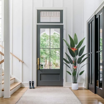 Product: Jocoevol Artificial Bird of Paradise Plant 5 Ft Tall Fake Banana Leaf Plant for Indoors and Outdoors, Artificial Flowers, Faux Palm Tree with Plastic Pot for Office and Home Decor