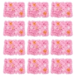 Product: WUSILILU 12Pcs Artificial Silk Flower,Hanging Wall Panel Romantic Floral Backdrop for Party,Wedding Photography Decoration