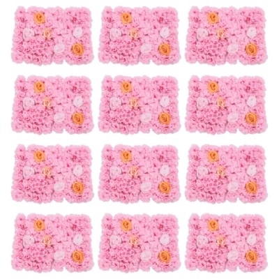 Product: WUSILILU 12Pcs Artificial Silk Flower,Hanging Wall Panel Romantic Floral Backdrop for Party,Wedding Photography Decoration