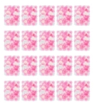 Product: 20-Pack Artificial Flower Wall Panels - 15.7"x23.6" Foam Dahlia & Rose Backdrop for Weddings, Parties - Pink/White/Green Silk Flowers