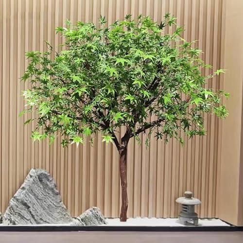 Silky Flower Store Artificial Green Maple Tree Decorative Tree, Sturdy Iron Base, Shopping Center Restaurant Decor, 1.8m x 1.5m 2 2 Product: Artificial Tree Decorative Green Maple Tree Realistic Sturdy Iron Base for Shopping Center Restaurant Various Sizes 1.8mx1.5m