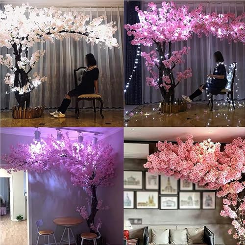 Product: Handmade Light Pink Tree Indoor, Artificial Cherry Blossom Tree, with Natural Wood Trunk and Lifelike Flowers for Home Office Party Wedding Decor,001,1.2x1.0m/3.9x3.2ft