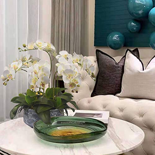 Product: QSYJCCXDL 6 Heads Artificial Orchid with Ceramic Pot Set Artificial Phalaenopsis Flower Faux Orchid for Home/Bedroom/Parlor/Dining Room Decor Table Centerpiece Office Wedding Party Decoration