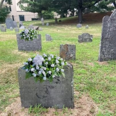 Product: Jucgghk Vivid and Realistic Floral Art Artificial Cemetery Flower Saddles, White Rose Headstone Flower Saddle Grave Decorations,Cemetery Memorial Flowers for Grave Tombstone Decorations