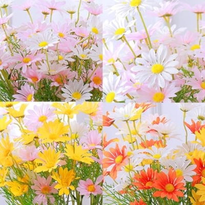 Product: 10 Pcs Artificial Daisy Flowers, Silk Faux Cosmos Chamomile for Home, Garden & Wedding Decoration (50cm)