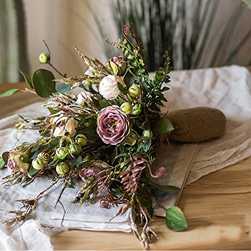 Product: Fake Flower 17.72Inch Silk Bridal Bouquets,Wedding Romantic Bouquet, Artificial Flowers Used for Valentine's Day Confession Party Church Artificial Plant
