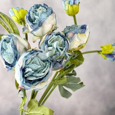 Product: 8 Heads 32" Blue Peony Bouquet, Realistic Artificial Flowers Centerpiece for Home Wedding Table Decoration(NO VASE) for Wedding/Home Decoration
