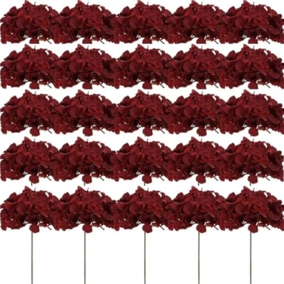 Product: Gfsdjalkj 25PCS Hydrangea Artificial Flowers,Silk Hydrangea Heads Flowers for DIY Wedding Centerpiece Home Party Decoration(Wine)