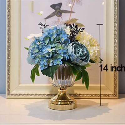 Product: Artificial Flower with Pot Orchid Artificial Flowers Wedding Backdrop Artificial Flower with Gold Vase Candleholder Table Stand Party Decor Room Decoration Orchid