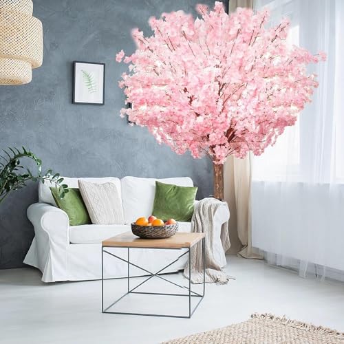 Product: Artificial Cherry Blossom Flowers Simulated Blossom Tree, Handmade Silk Flower Decoration, for Indoor Outdoor Party Restaurant Mall Artificial Plant Fake Vines Flowers,001,2.3x1.8m/7.5x5.9ft