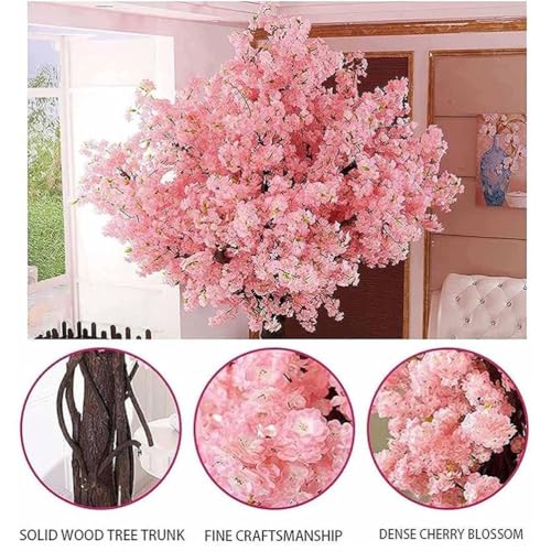 Product: Artificial Cherry Blossom Tree - Simulated Flowers, Decorative Faux Floral Potted Plant, for Indoor Outdoor Party Restaurant Mall Artificial Plant Fake Vines Flowers,001,1.8x1.5m/5.9x4.9ft