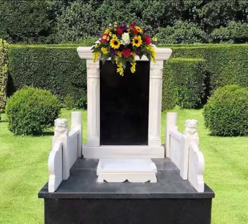 Product: Jucgghk Vivid and Realistic Floral Art 32“Handmade Easter Flower Cemetery Saddle,Spring Cemetery Flowers,Cemetery Decoration for Headstone Flower
